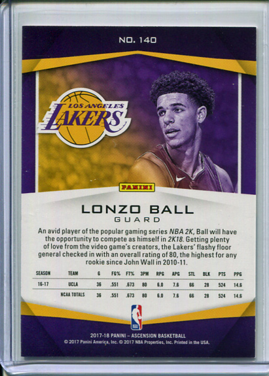 Lonzo Ball 2017-18 Ascension #140A Red (#37/75)