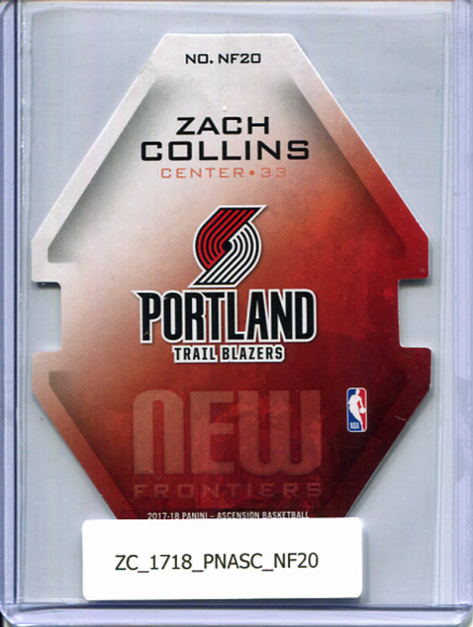Zach Collins 2017-18 Ascension, New Frontiers Die Cut #NF20