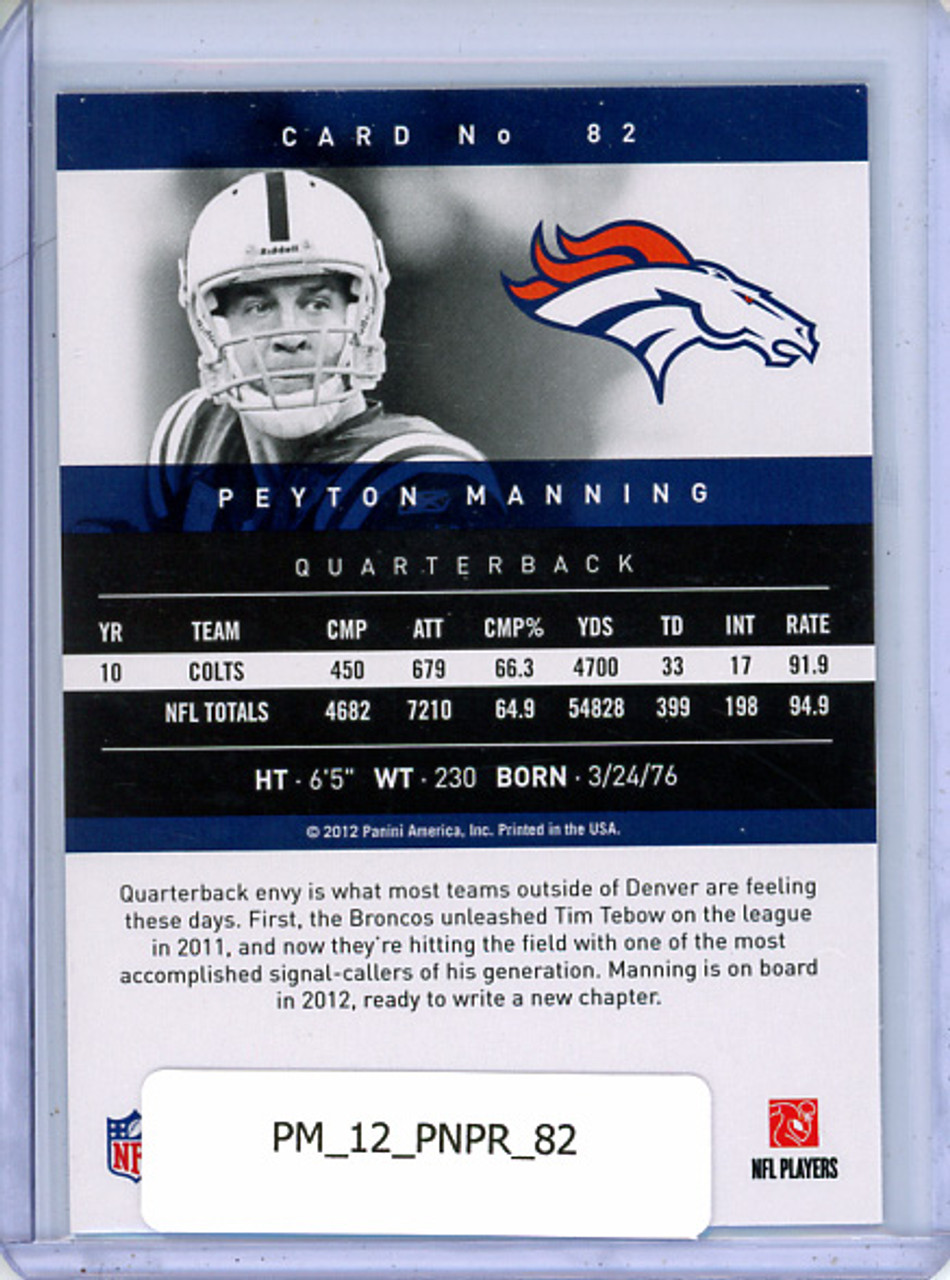 Peyton Manning 2012 Prestige #82