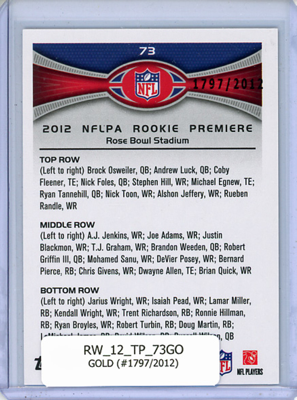 2012 Topps #73 Rookie Premiere Gold (#1797/2012)