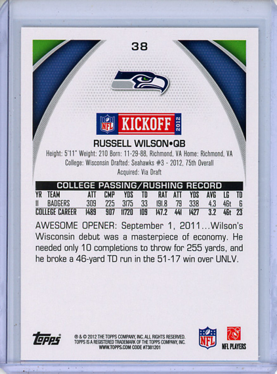 Russell Wilson 2012 Topps Kickoff #38 (1)
