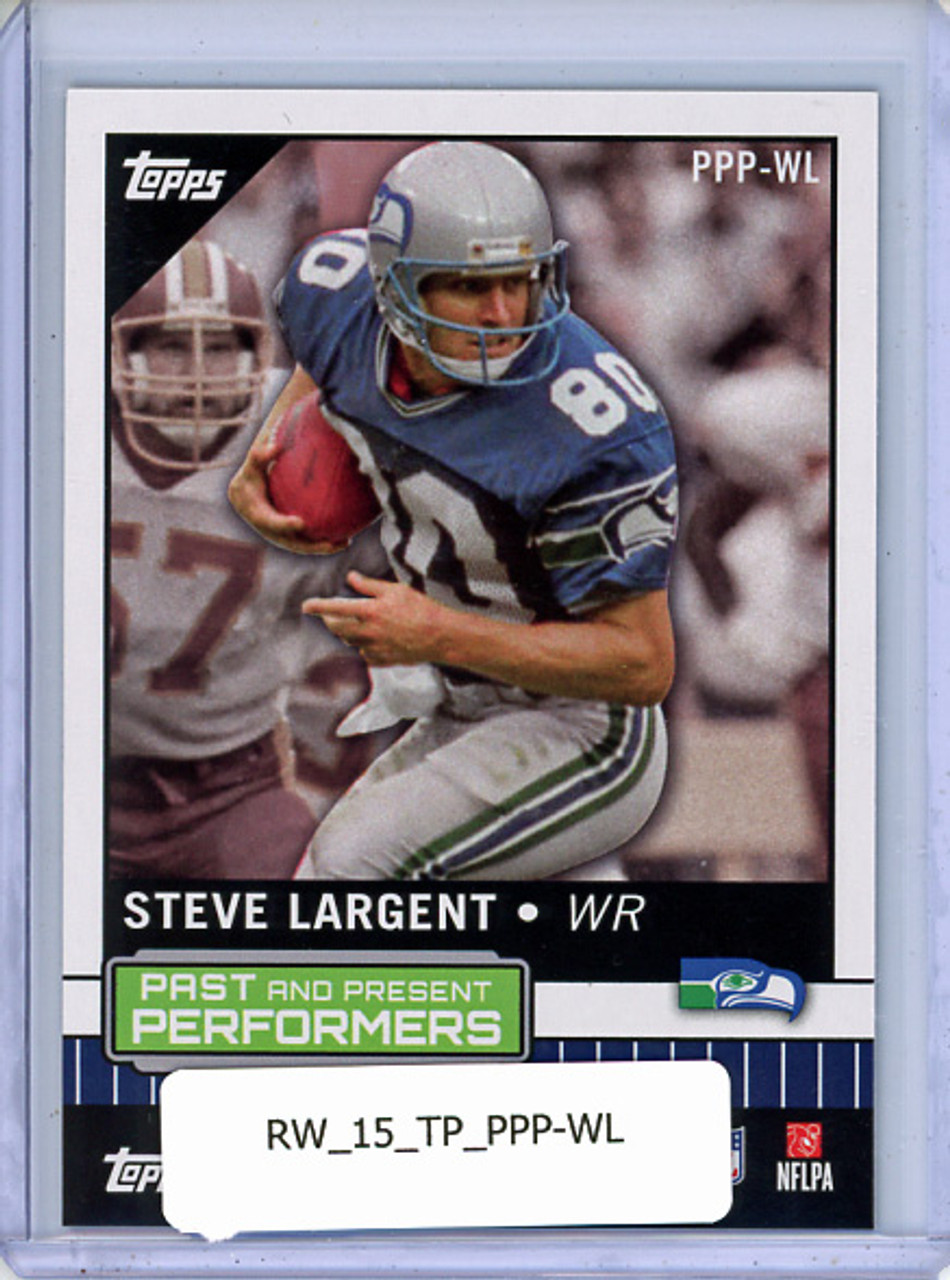 Russell Wilson, Steve Largent 2015 Topps, Past and Present Performers #PPP-WL