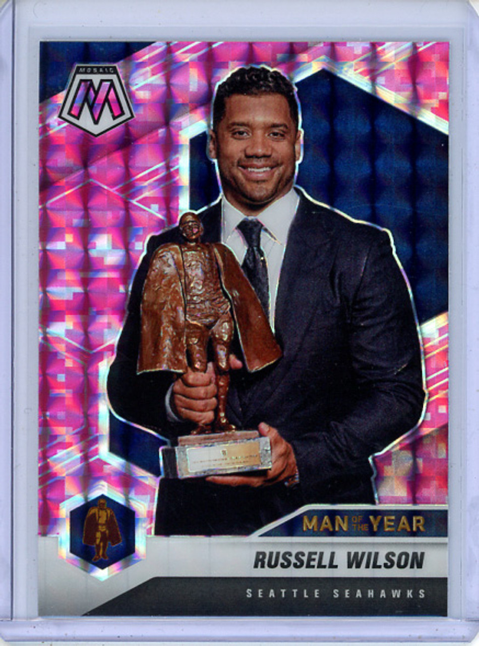 Russell Wilson 2021 Mosaic #275 Man of the Year Pink Camo