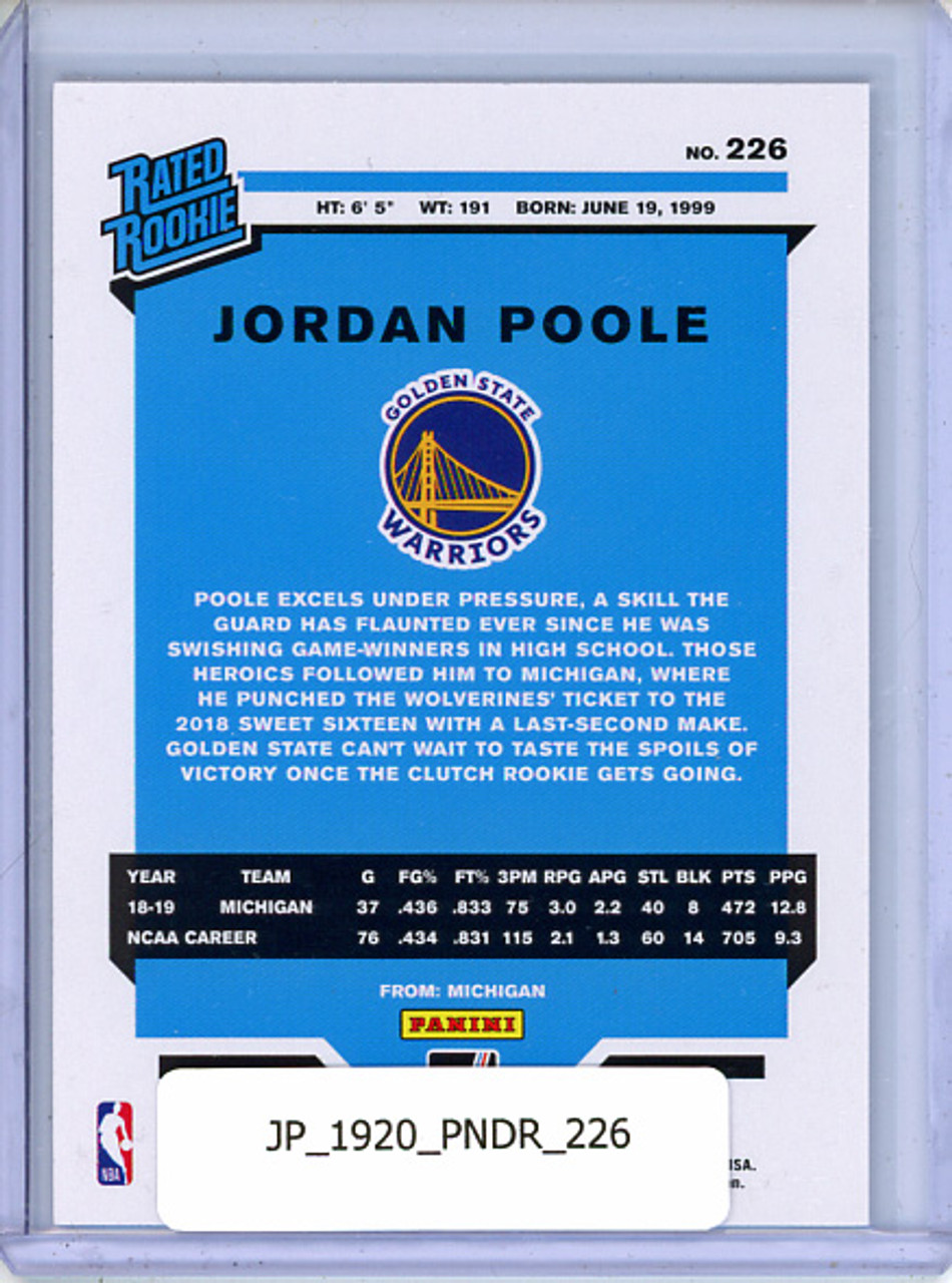 Jordan Poole 2019-20 Donruss #226
