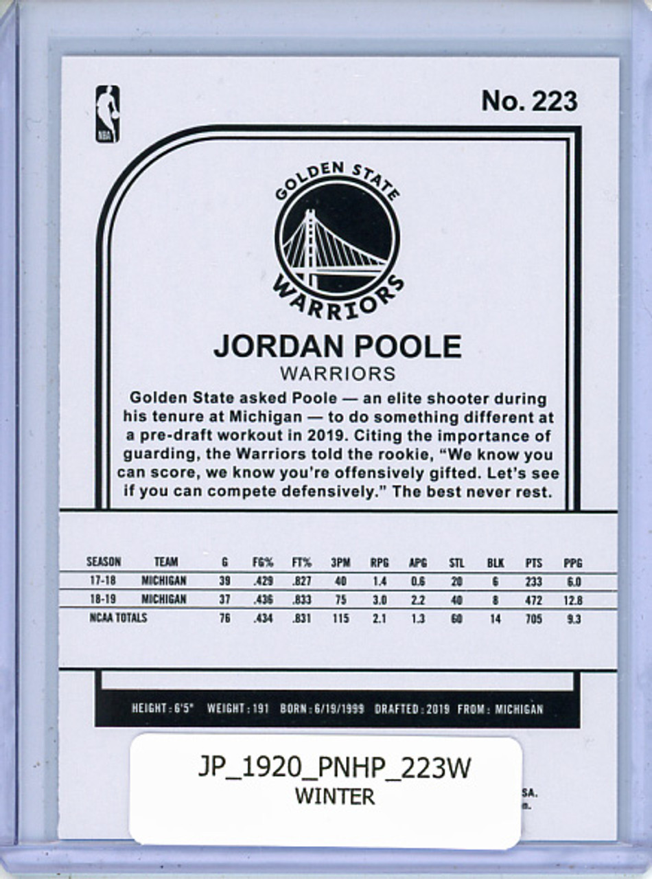 Jordan Poole 2019-20 Hoops #223 Winter