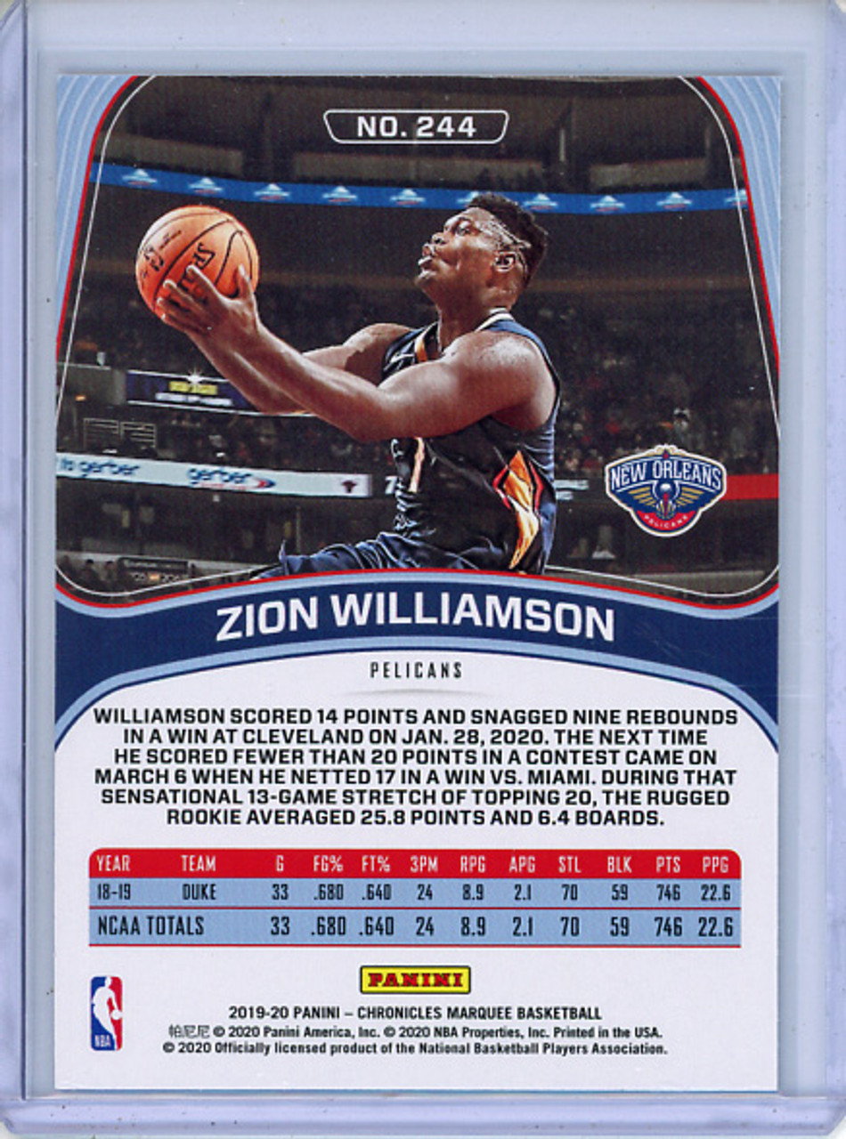 Zion Williamson 2019-20 Chronicles, Marquee #244 (2)