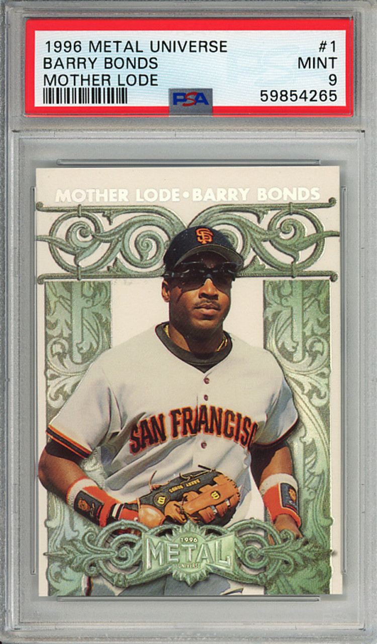 Barry Bonds 1996 Metal Universe, Mother Lode #1 PSA 9 Mint (#59854265)