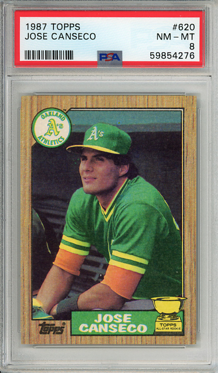 Jose Canseco 1987 Topps #620 PSA 8 Near Mint-Mint (#59854276)