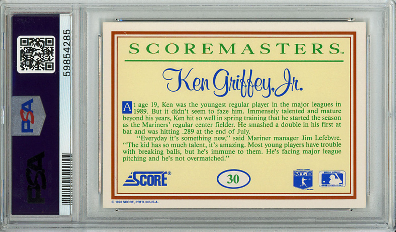 Ken Griffey Jr. 1989 Scoremasters #30 PSA 10 Gem Mint (#59854285)