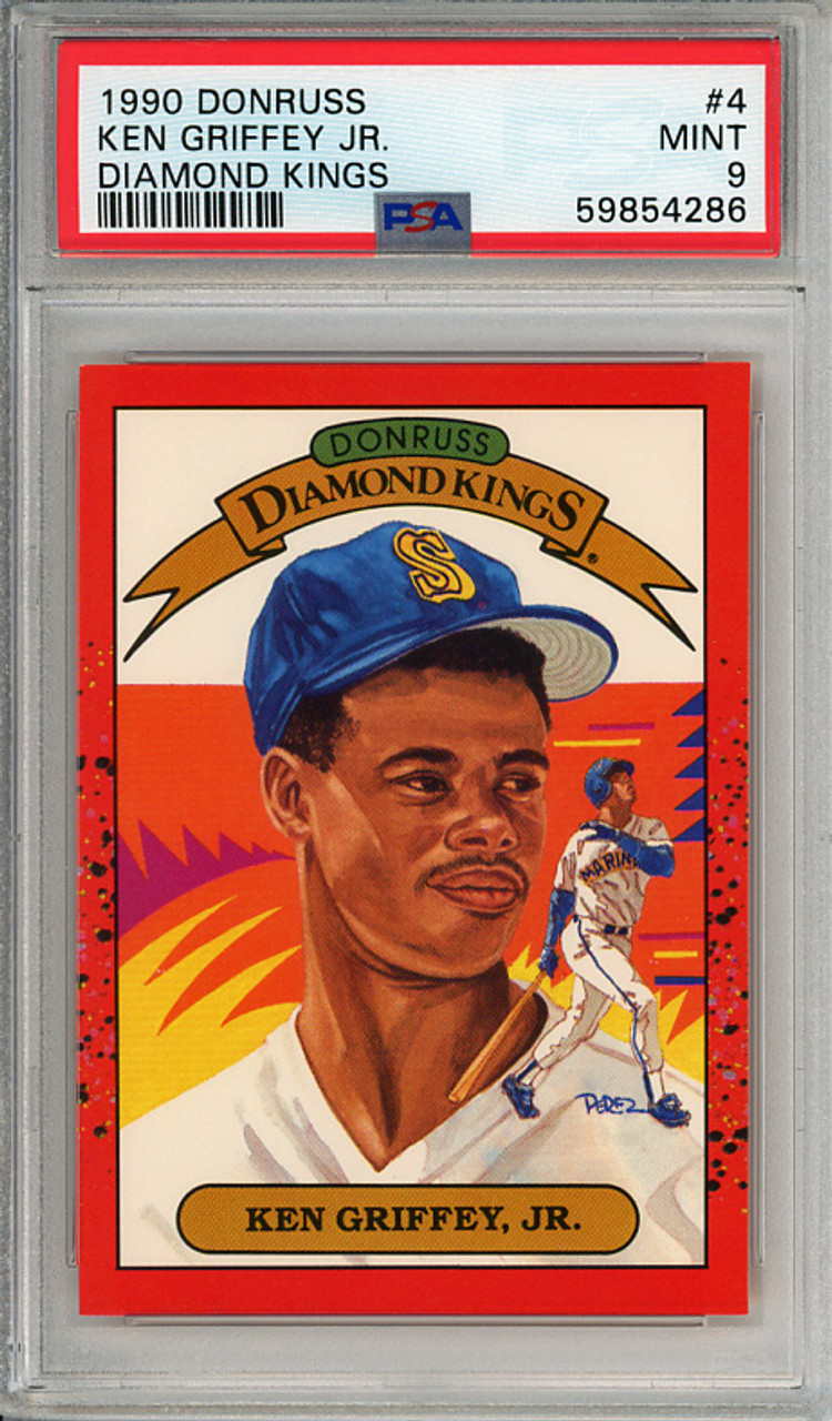 Ken Griffey Jr. 1990 Donruss #4 Diamond Kings PSA 9 Mint (#59854286)