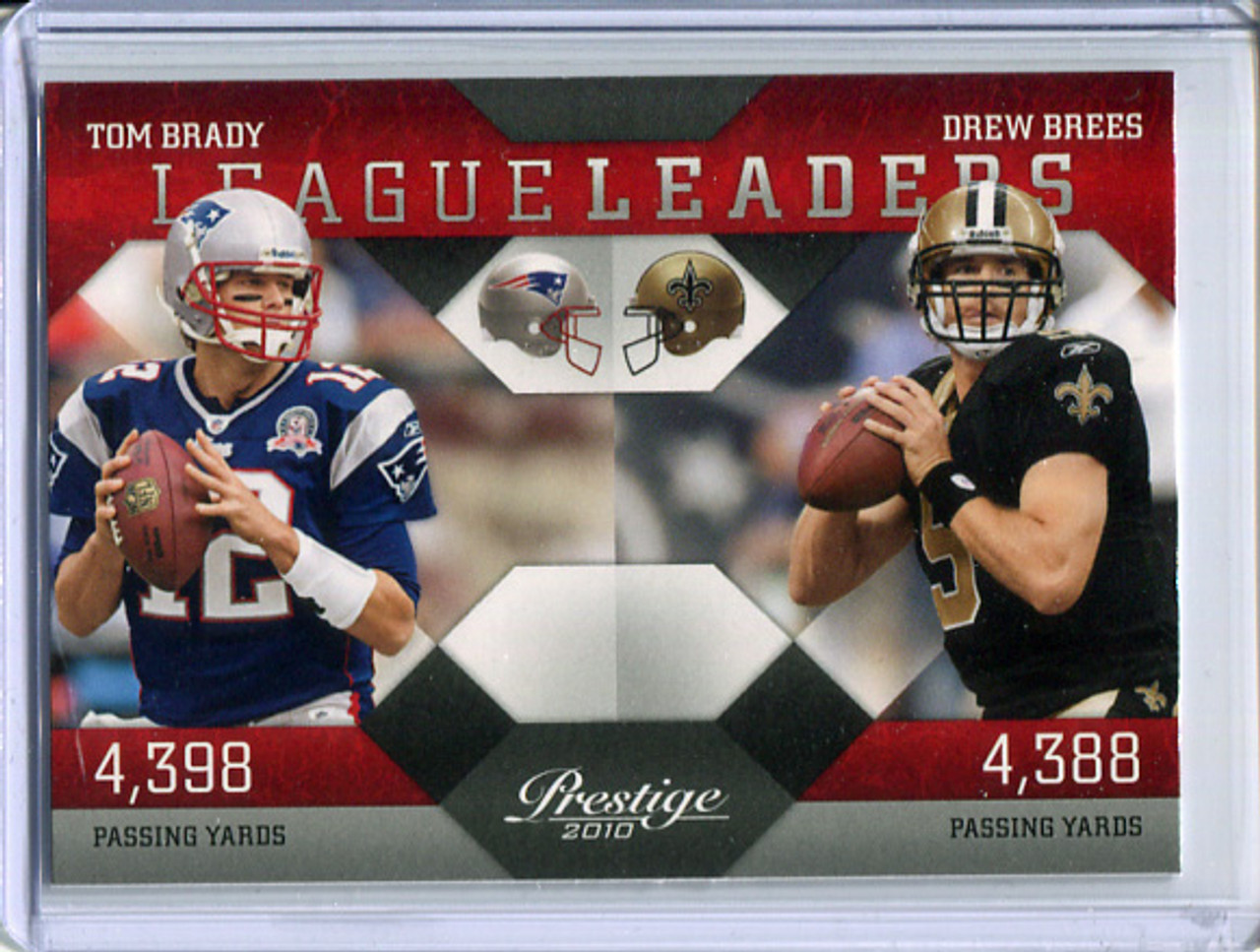 Tom Brady, Drew Brees 2010 Prestige, League Leaders #3