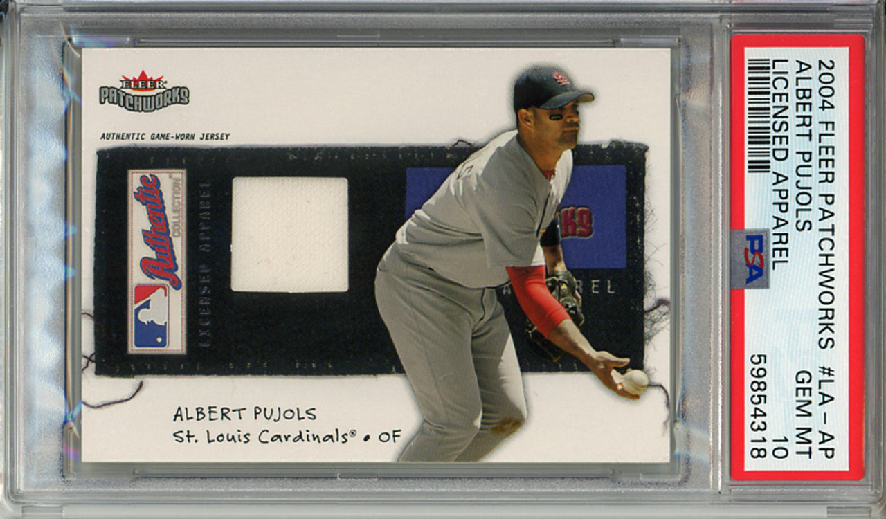 Albert Pujols 2004 Patchworks, Licensed Apparel #LA-AP (#284/300) PSA 10 Gem Mint (#59854318)