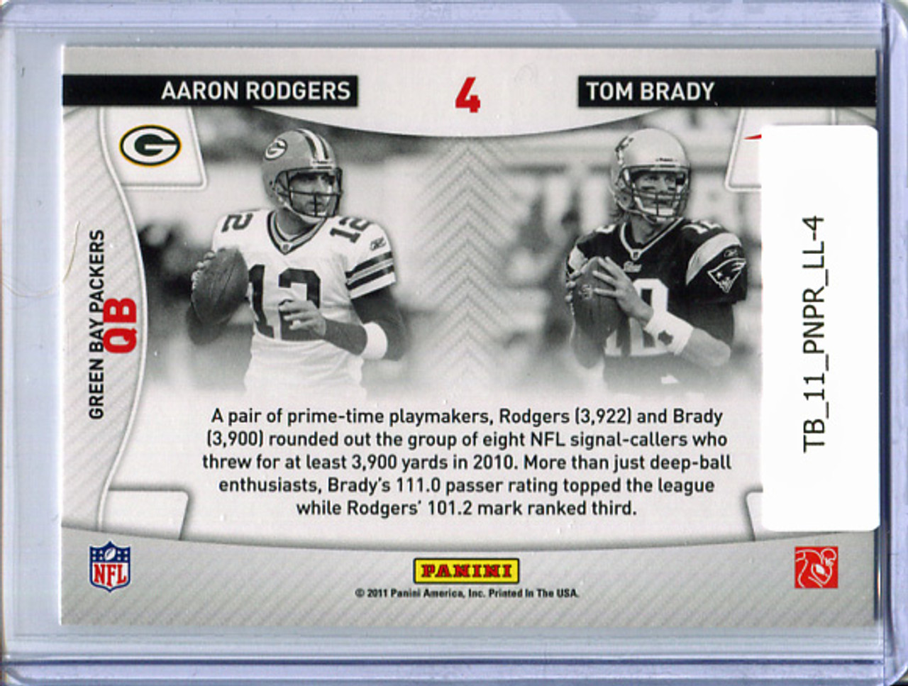 Tom Brady, Aaron Rodgers 2011 Prestige, League Leaders #4