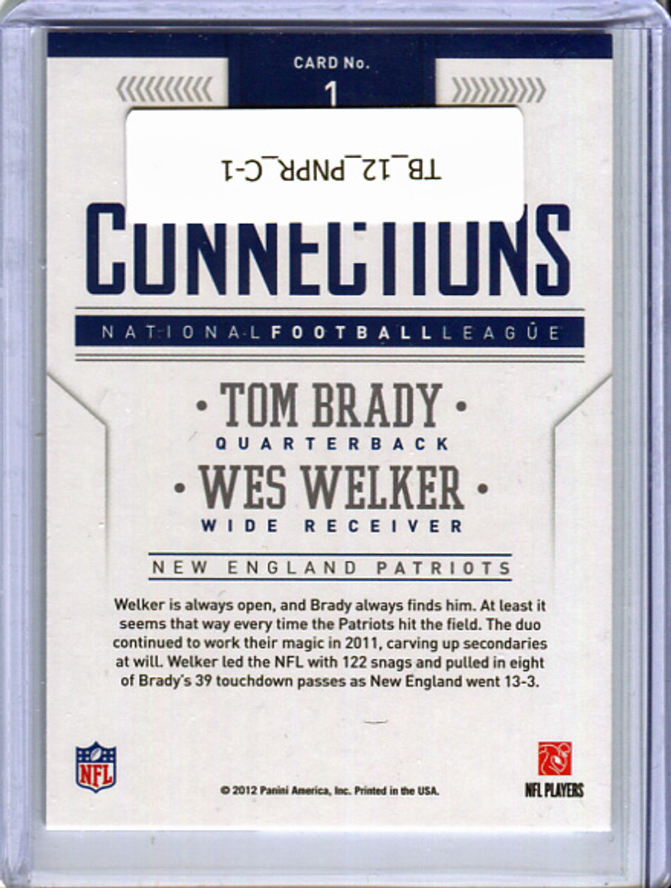 Tom Brady, Wes Welker 2012 Prestige, Connections #1
