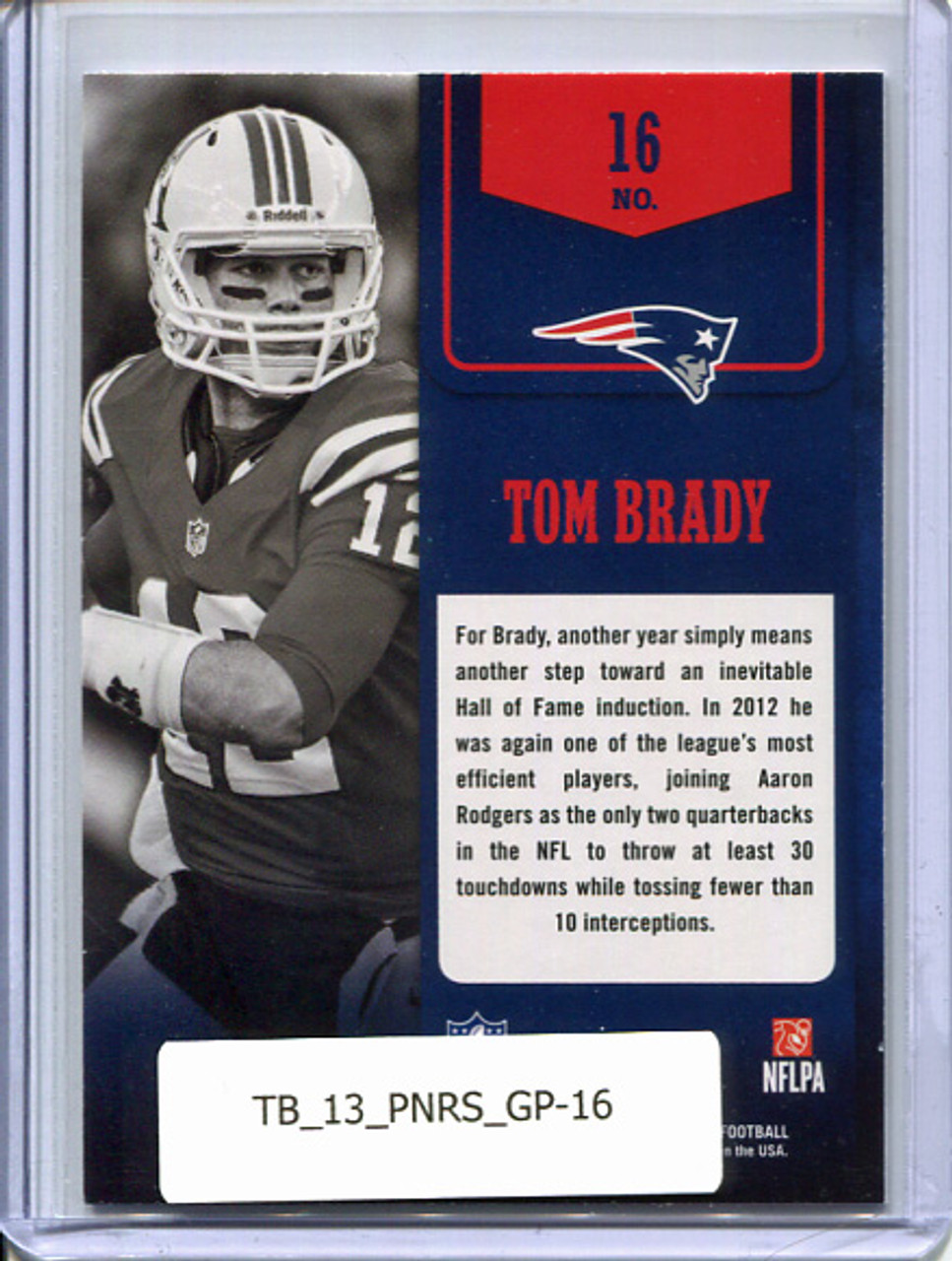 Tom Brady 2013 Rookies & Stars, Game Plan #16