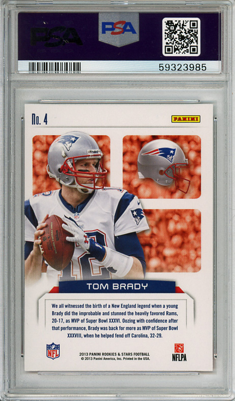 Tom Brady 2013 Rookies & Stars, Touchdown Club #4 PSA 10 Gem Mint (#59323985)
