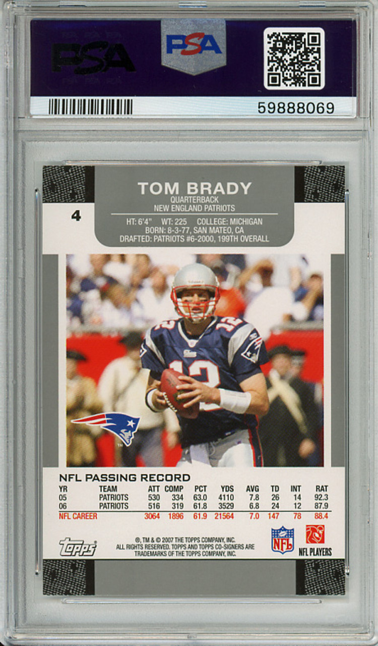 Tom Brady 2007 Topps Co-Signers #4 PSA 8 Near Mint-Mint (#59888069)