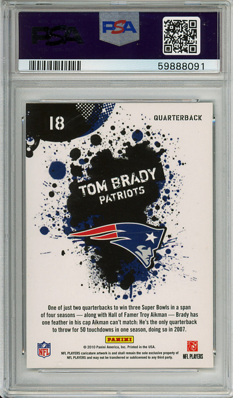 Tom Brady 2010 Score, NFL Players #18 PSA 9 Mint (#59888091)