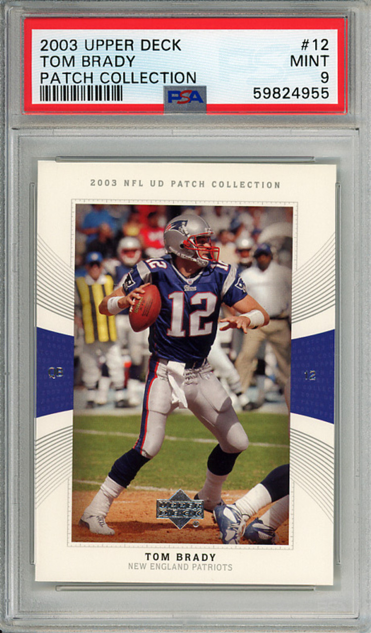 Tom Brady 2003 UD Patch Collection #12 PSA 9 Mint (#59824955)