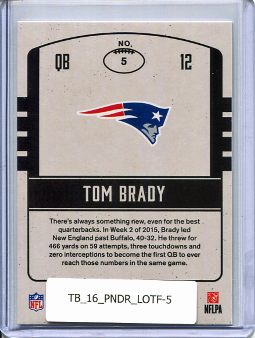 Tom Brady 2016 Donruss, Legends of the Fall #5