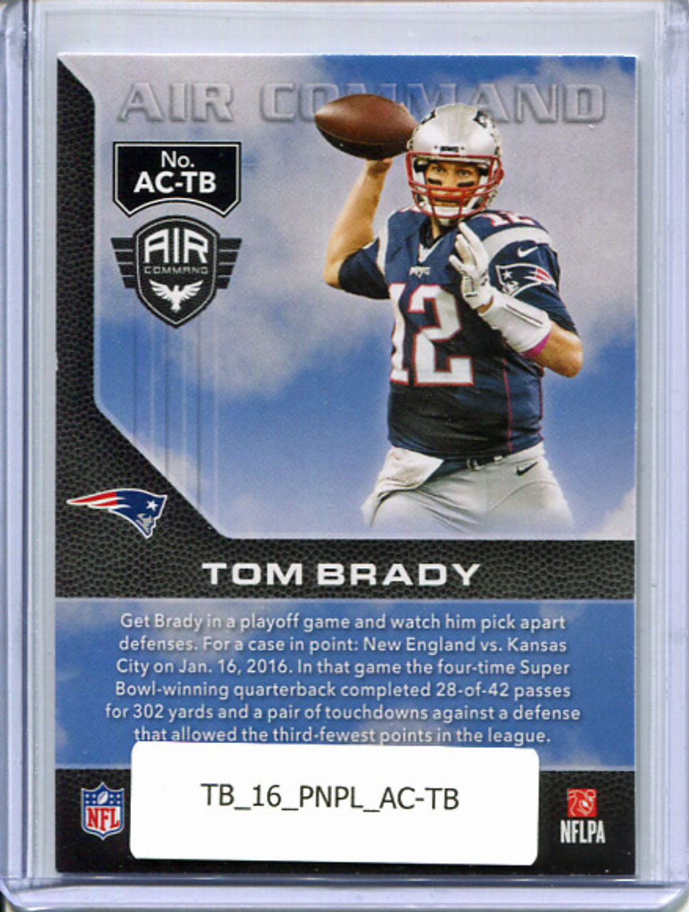 Tom Brady 2016 Playoff, Air Command #AC-TB