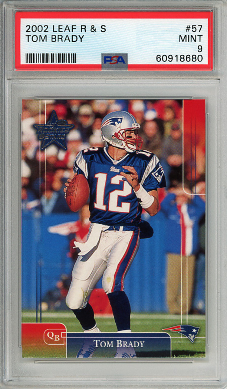 Tom Brady 2002 Leaf Rookies & Stars #57 PSA 9 Mint (#60918680)