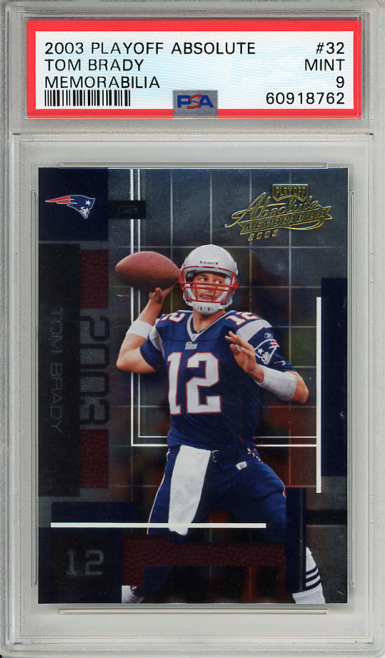 Tom Brady 2003 Playoff Absolute #32 PSA 9 Mint (#60918762)