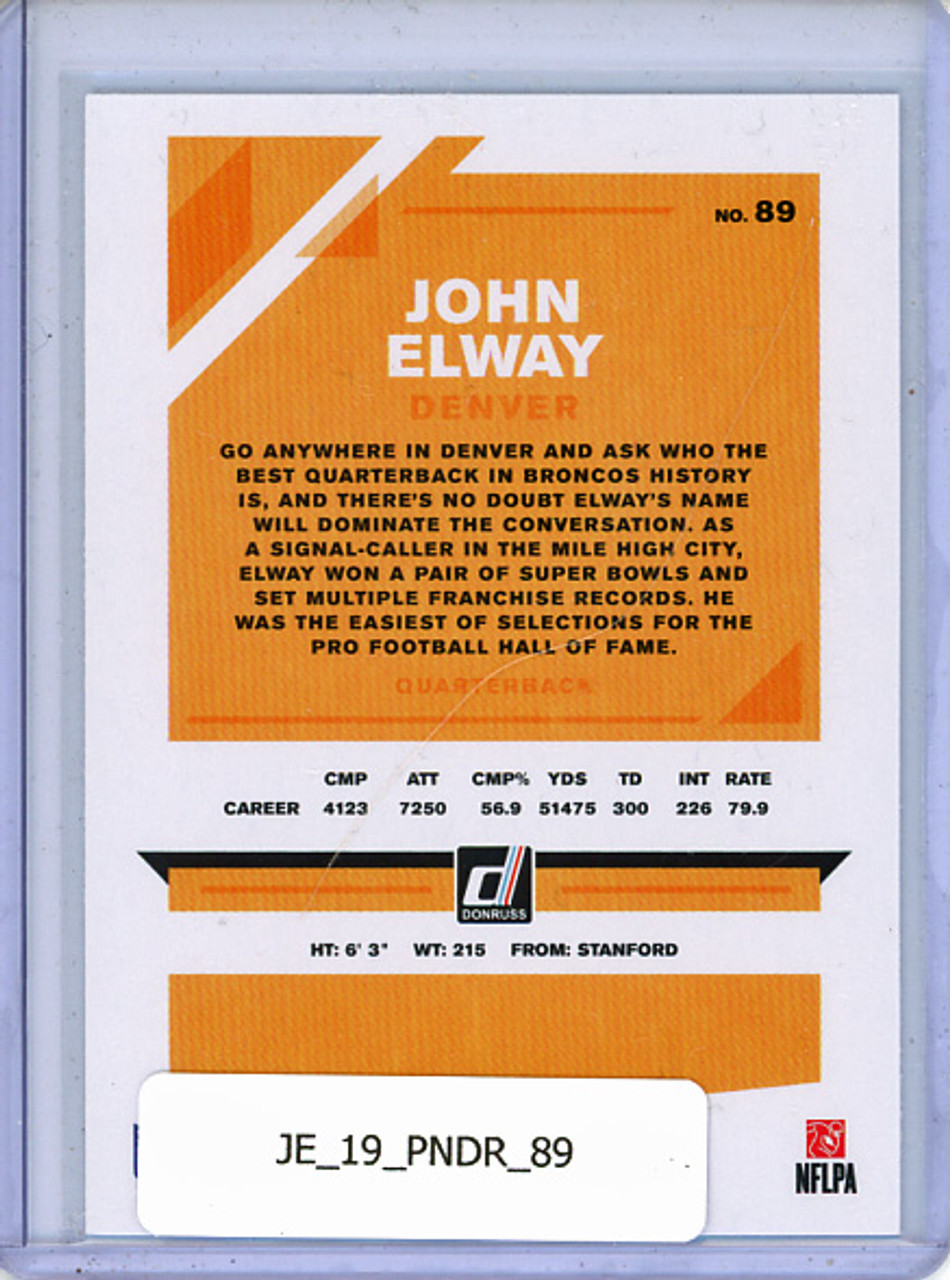 John Elway 2019 Donruss #89