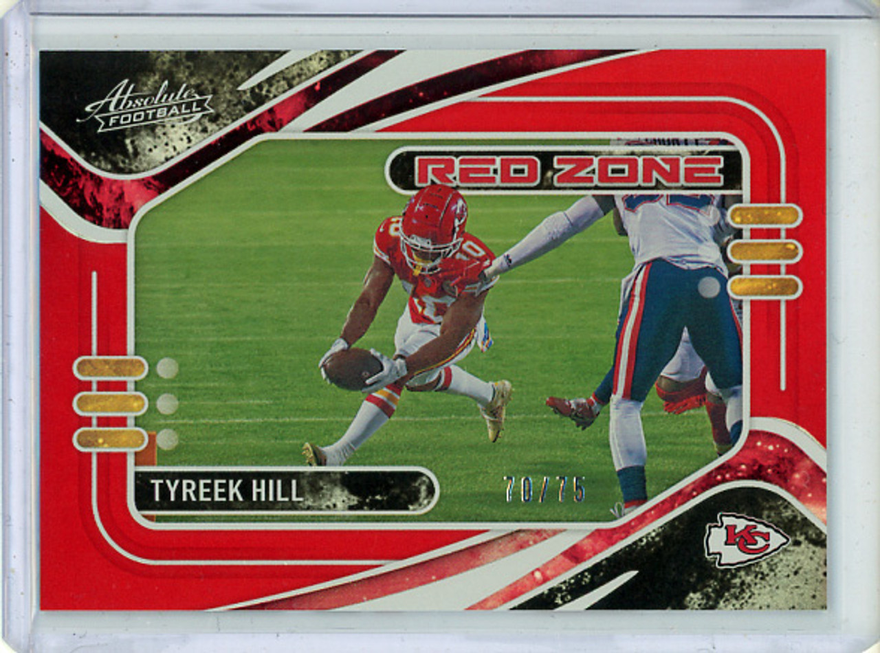 Tyreek Hill 2021 Absolute, Red Zone #RZ5 Red (#70/75)