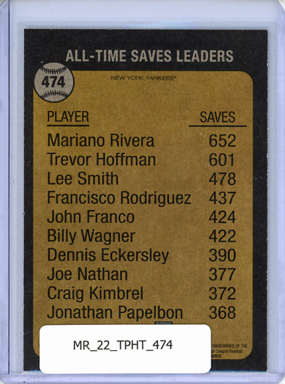 Mariano Rivera 2022 Heritage #474 All-Time Saves Leader