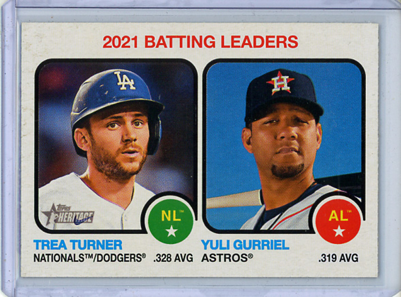 Trea Turner, Yuli Gurriel 2022 Heritage #67 Batting Leaders