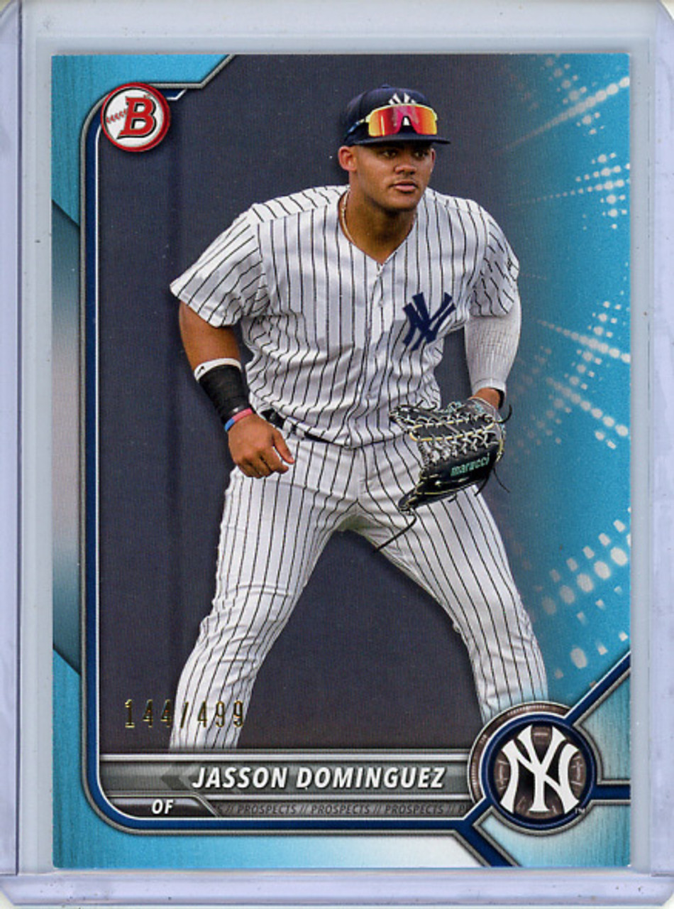 Jasson Dominguez 2022 Bowman Prospects #BP-98 Sky Blue (#144/499)