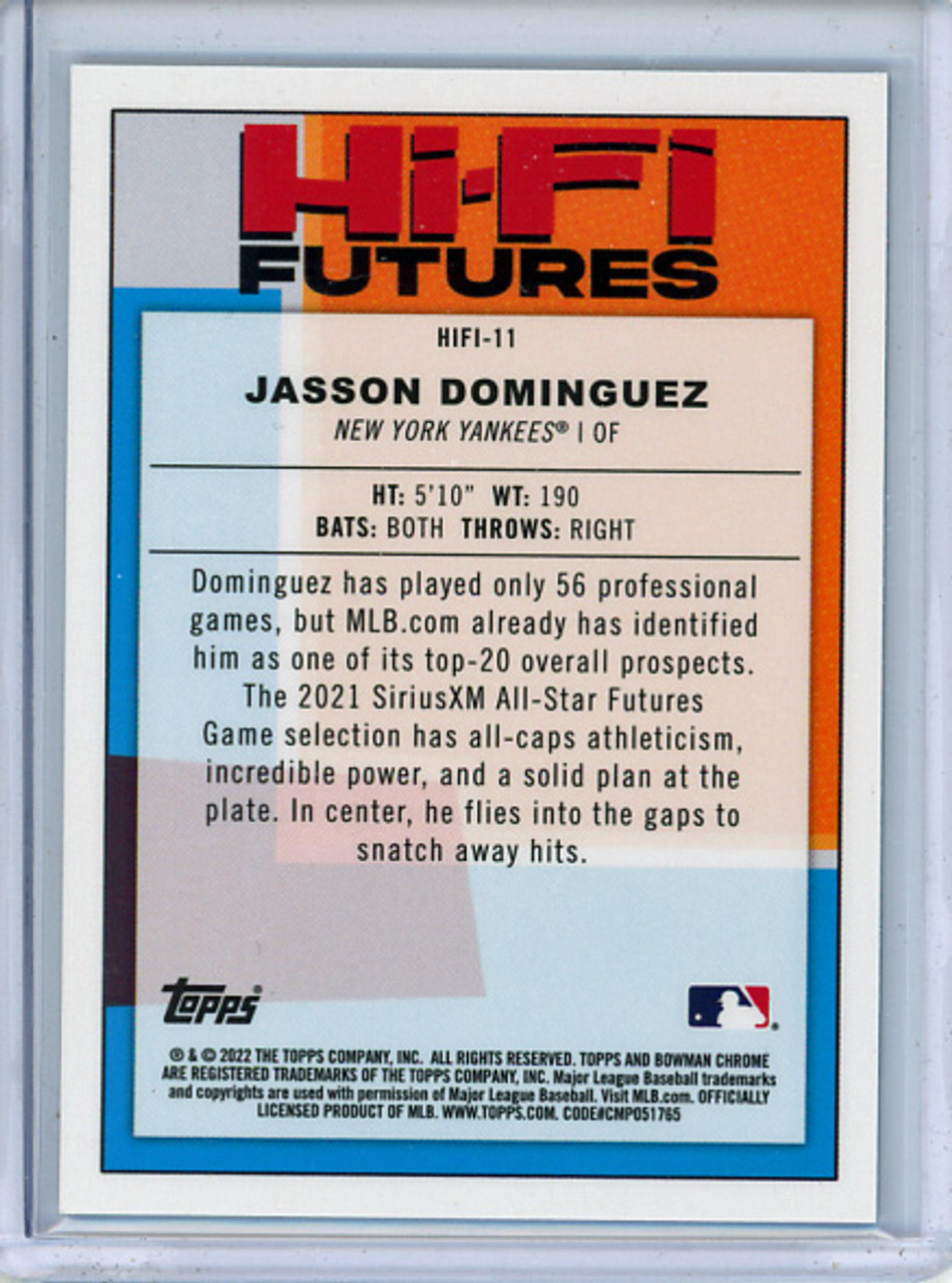 Jasson Dominguez 2022 Bowman Chrome, Hi-Fi Futures #HIFI-11 Atomic Refractors (#111/150)