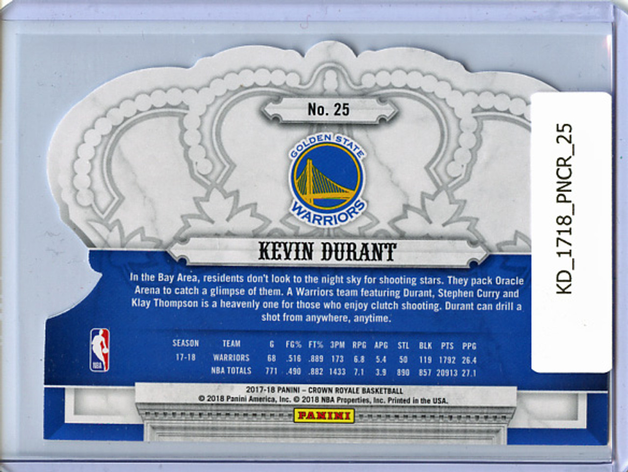 Kevin Durant 2017-18 Crown Royale #25