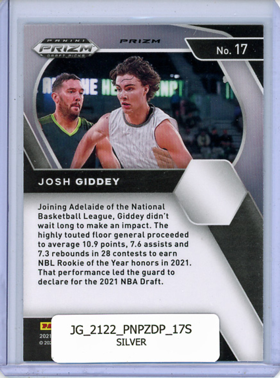 Josh Giddey 2021-22 Prizm Draft Picks #17 Silver