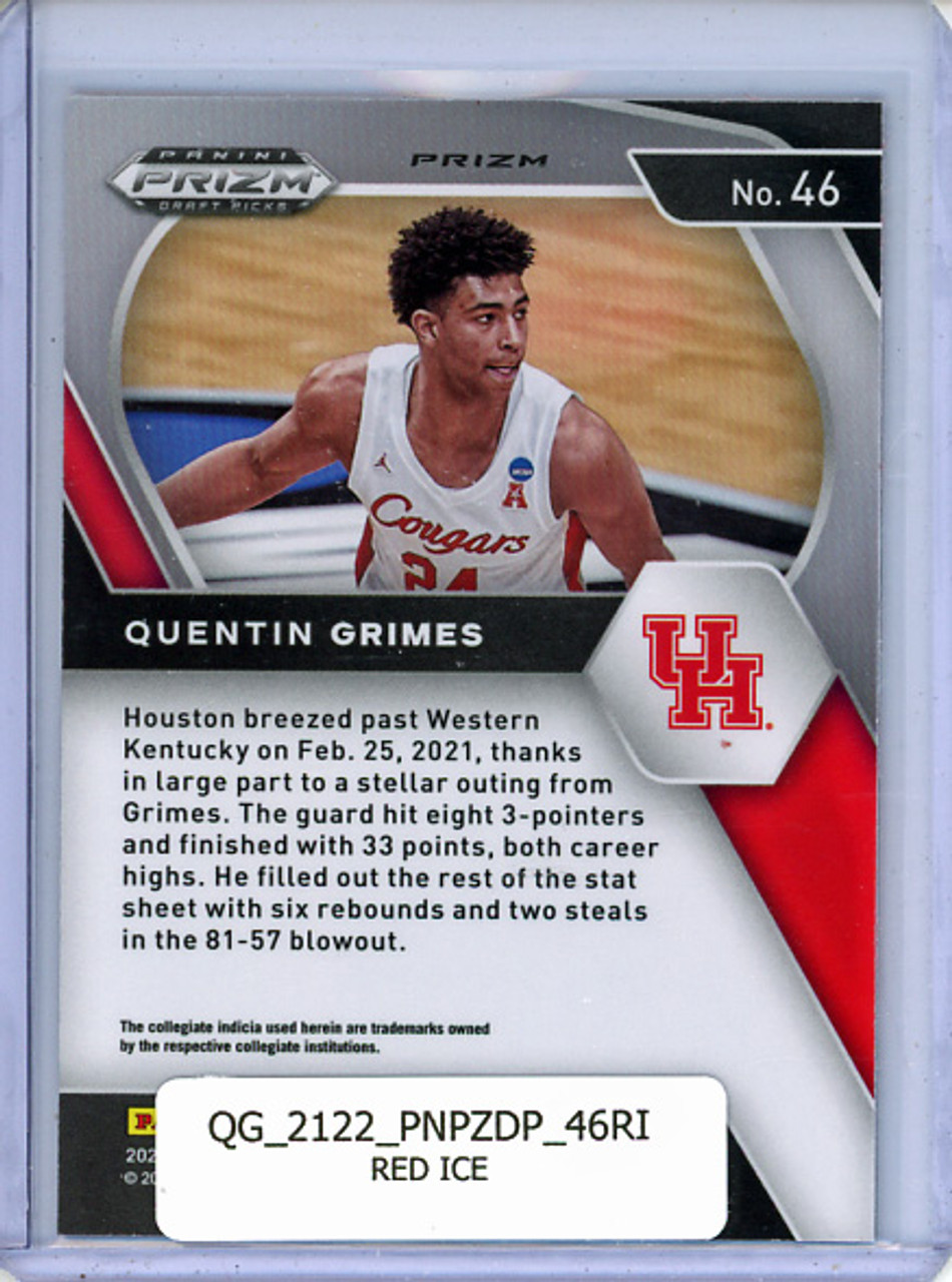 Quentin Grimes 2021-22 Prizm Draft Picks #46 Red Ice