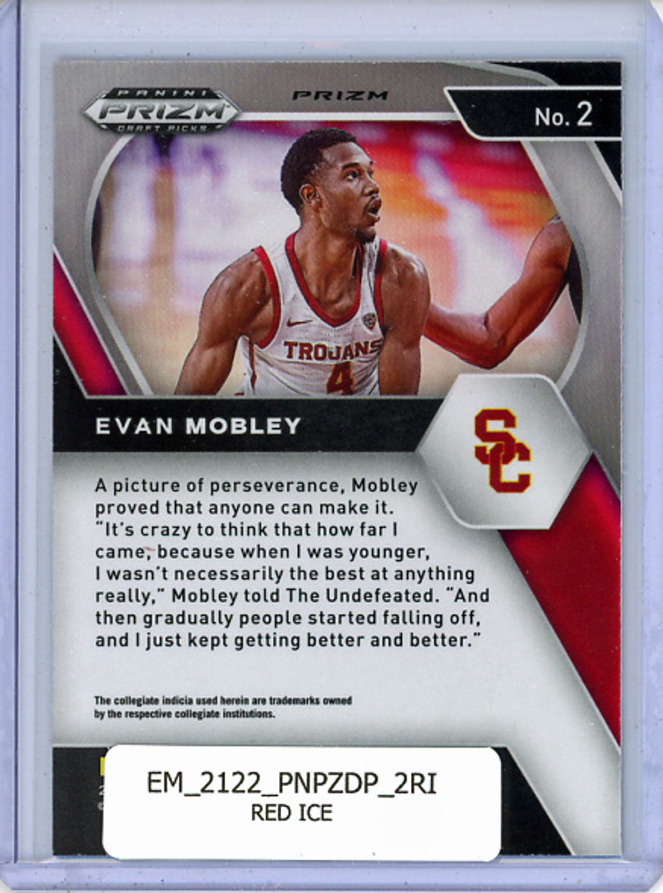 Evan Mobley 2021-22 Prizm Draft Picks #2 Red Ice