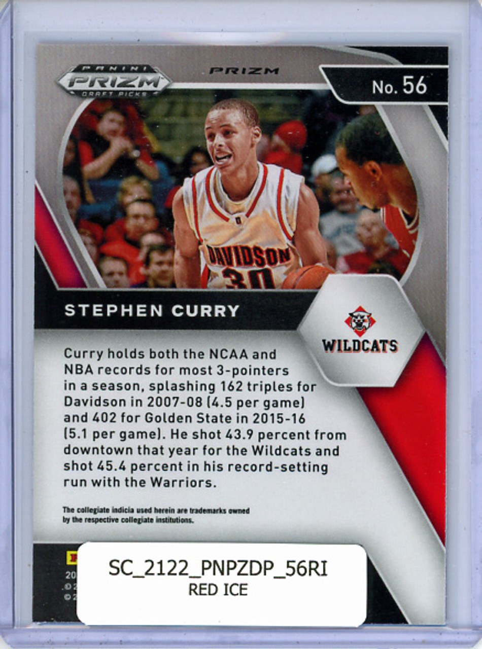 Stephen Curry 2021-22 Prizm Draft Picks #56 Red Ice