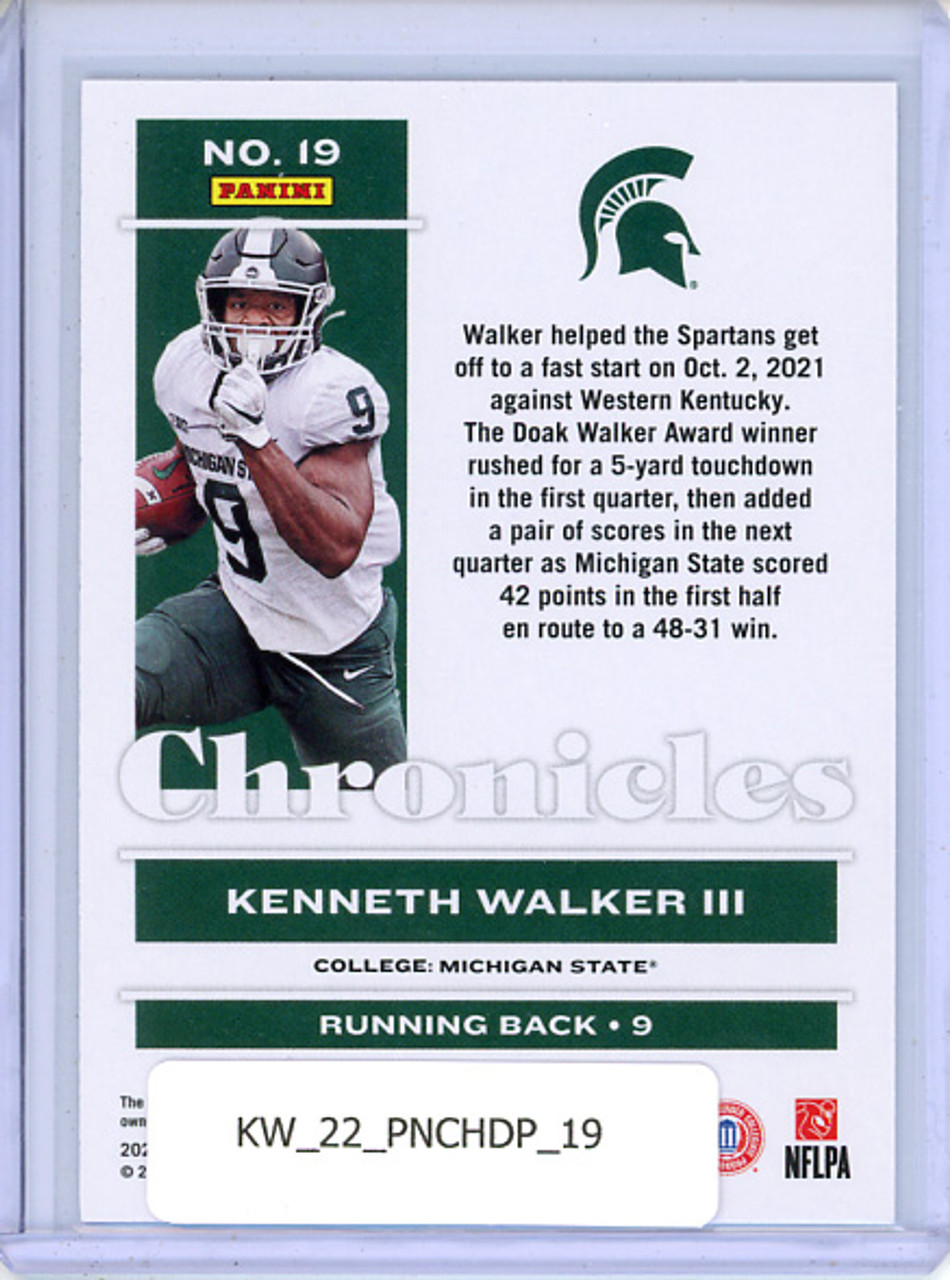 Kenneth Walker III 2022 Chronicles Draft Picks #19