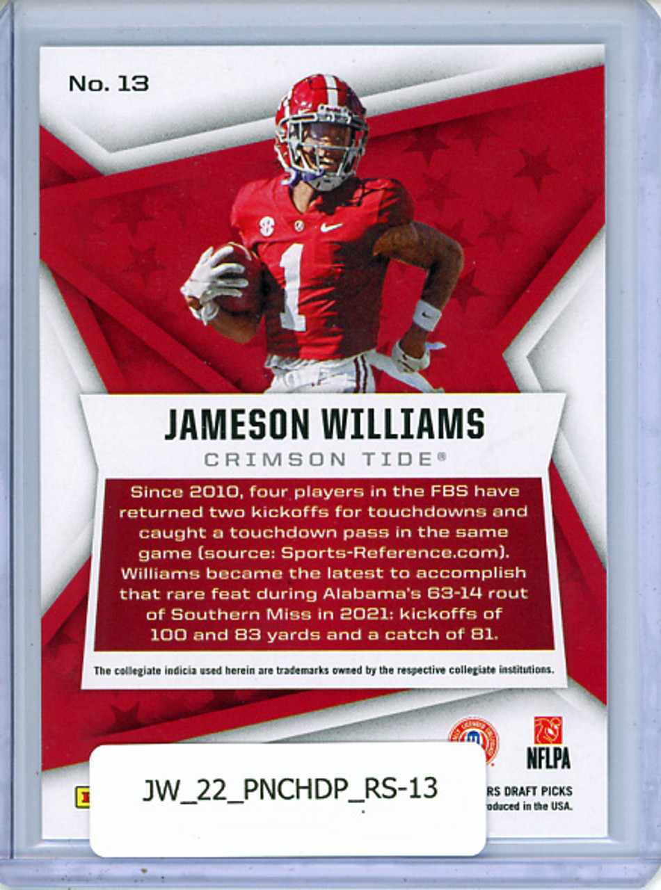 Jameson Williams 2022 Chronicles Draft Picks, Rookies & Stars #13
