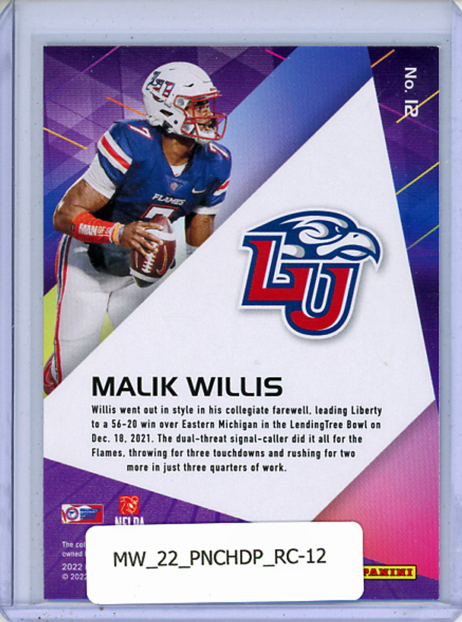 Malik Willis 2022 Chronicles Draft Picks, Recon #12