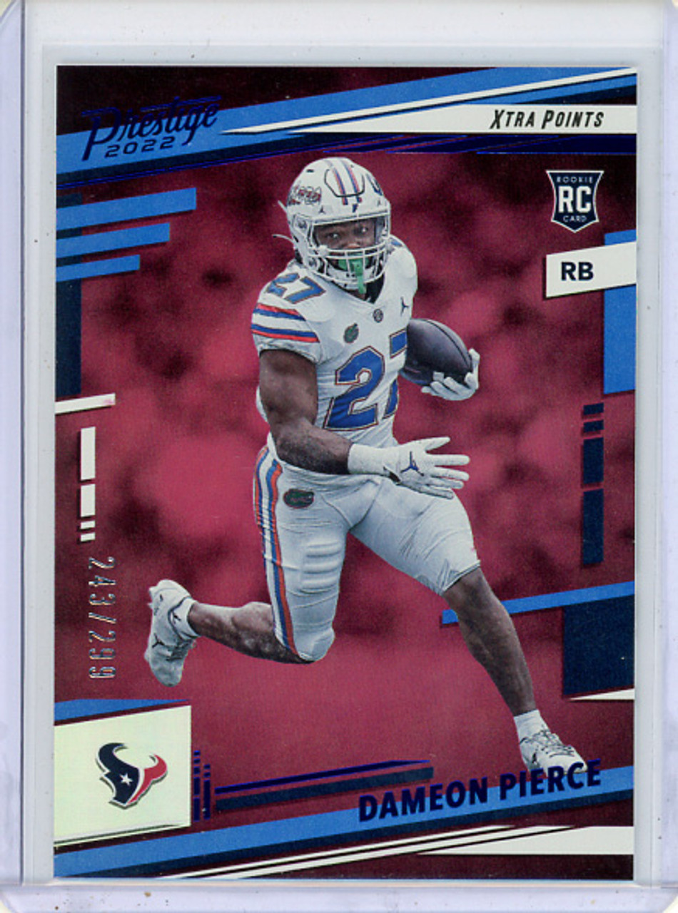 Dameon Pierce 2022 Prestige #345 Xtra Points Premium Blue (#243/299)