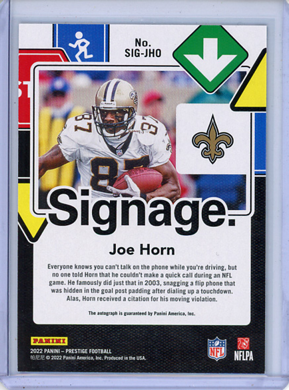 Joe Horn 2022 Prestige, Signage #SIG-JHO (1)