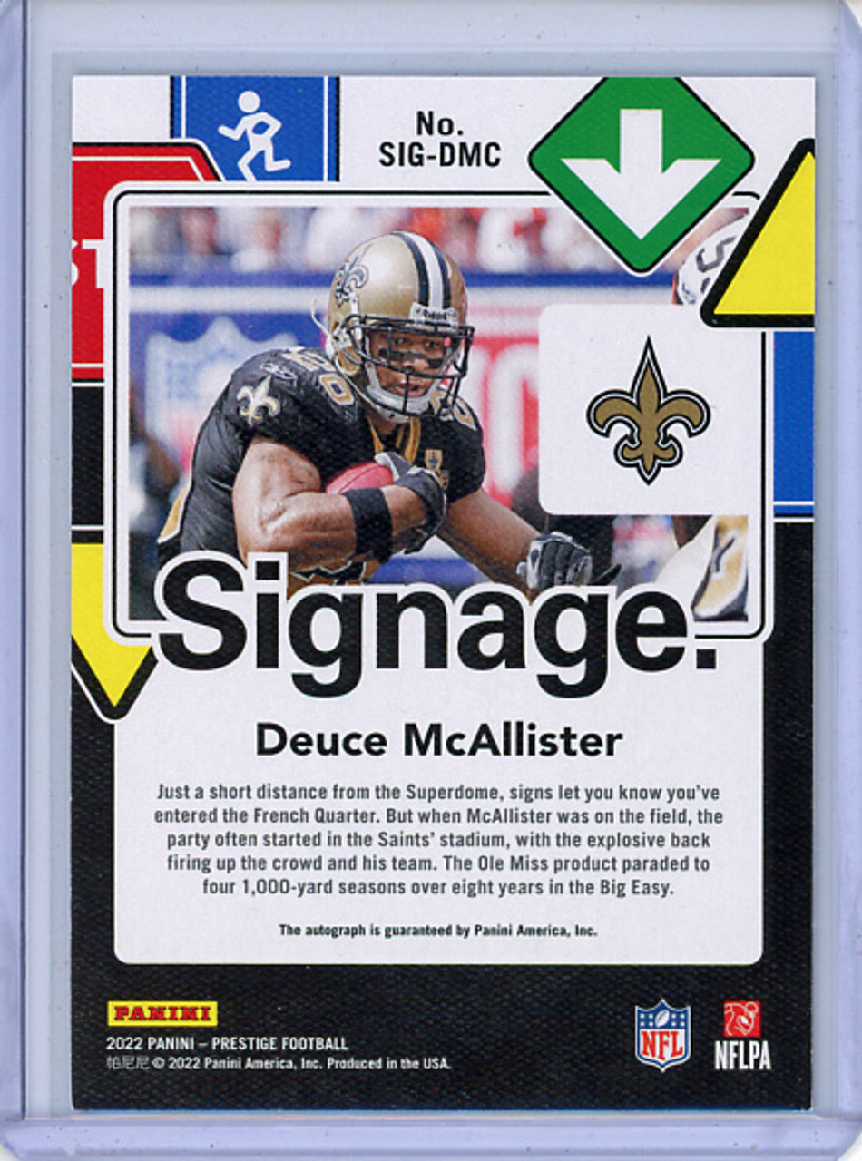 Deuce McAllister 2022 Prestige, Signage #SIG-DMC (1)