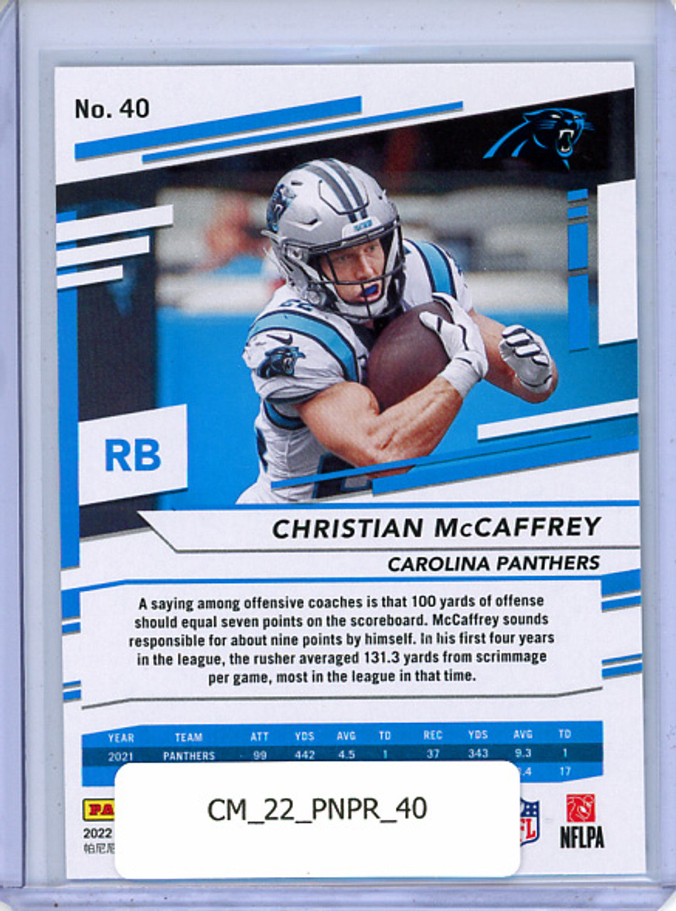 Christian McCaffrey 2022 Prestige #40