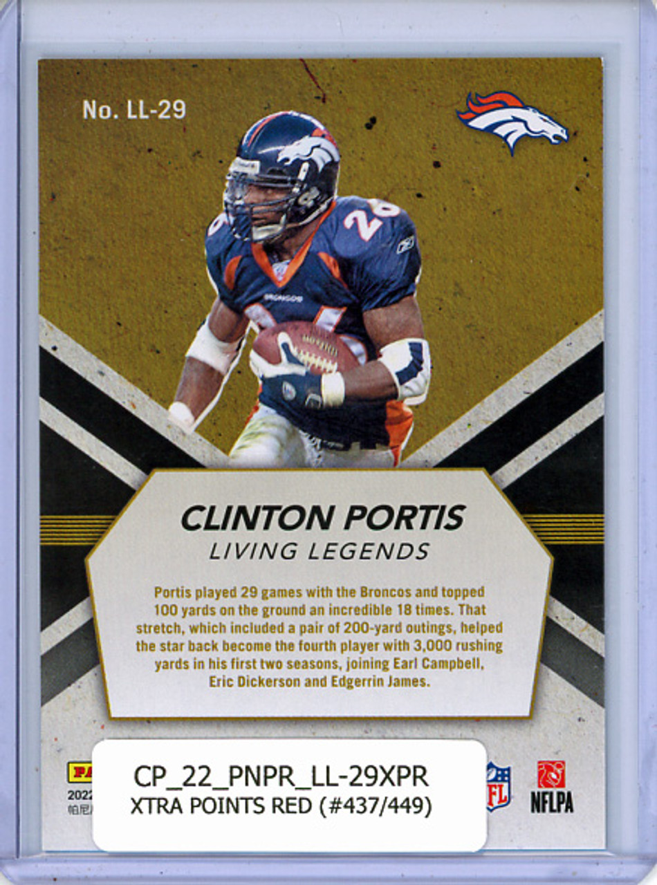 Clinton Portis 2022 Prestige, Living Legends #LL-29 Xtra Points Red (#437/449)