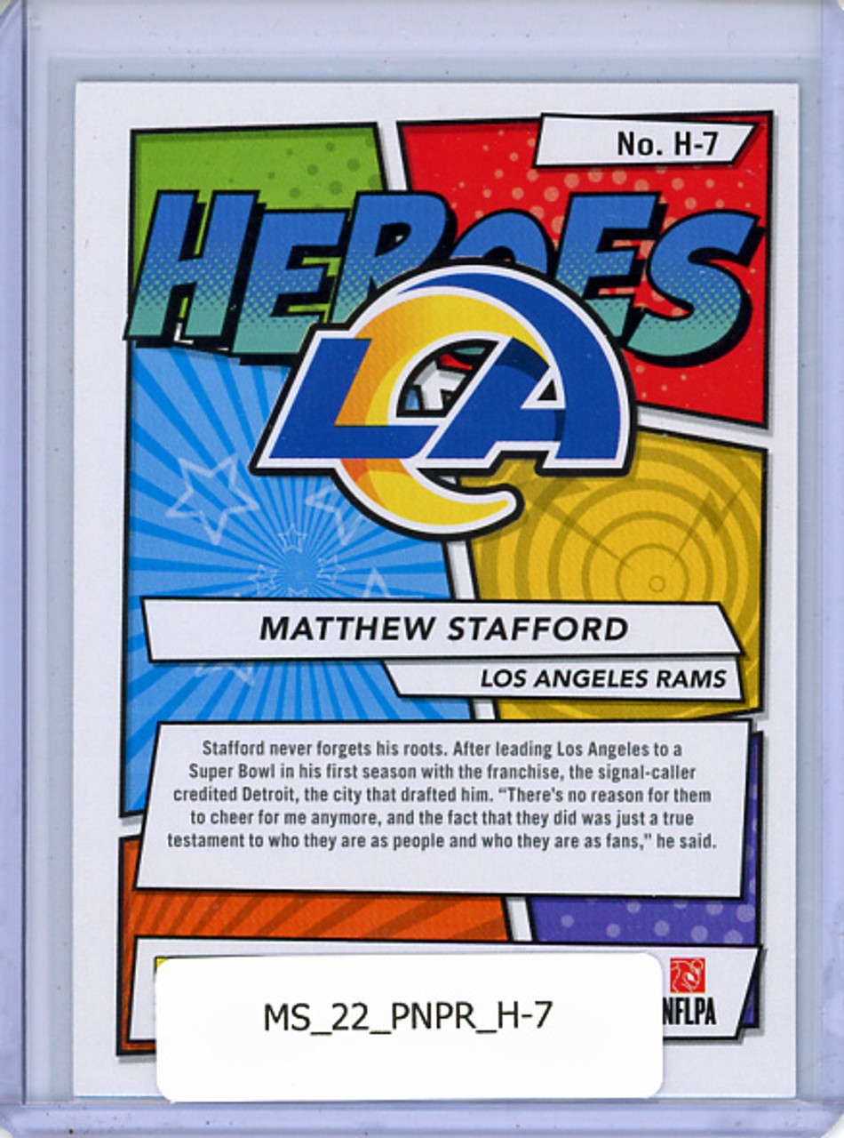 Matthew Stafford 2022 Prestige, Heroes #H-7