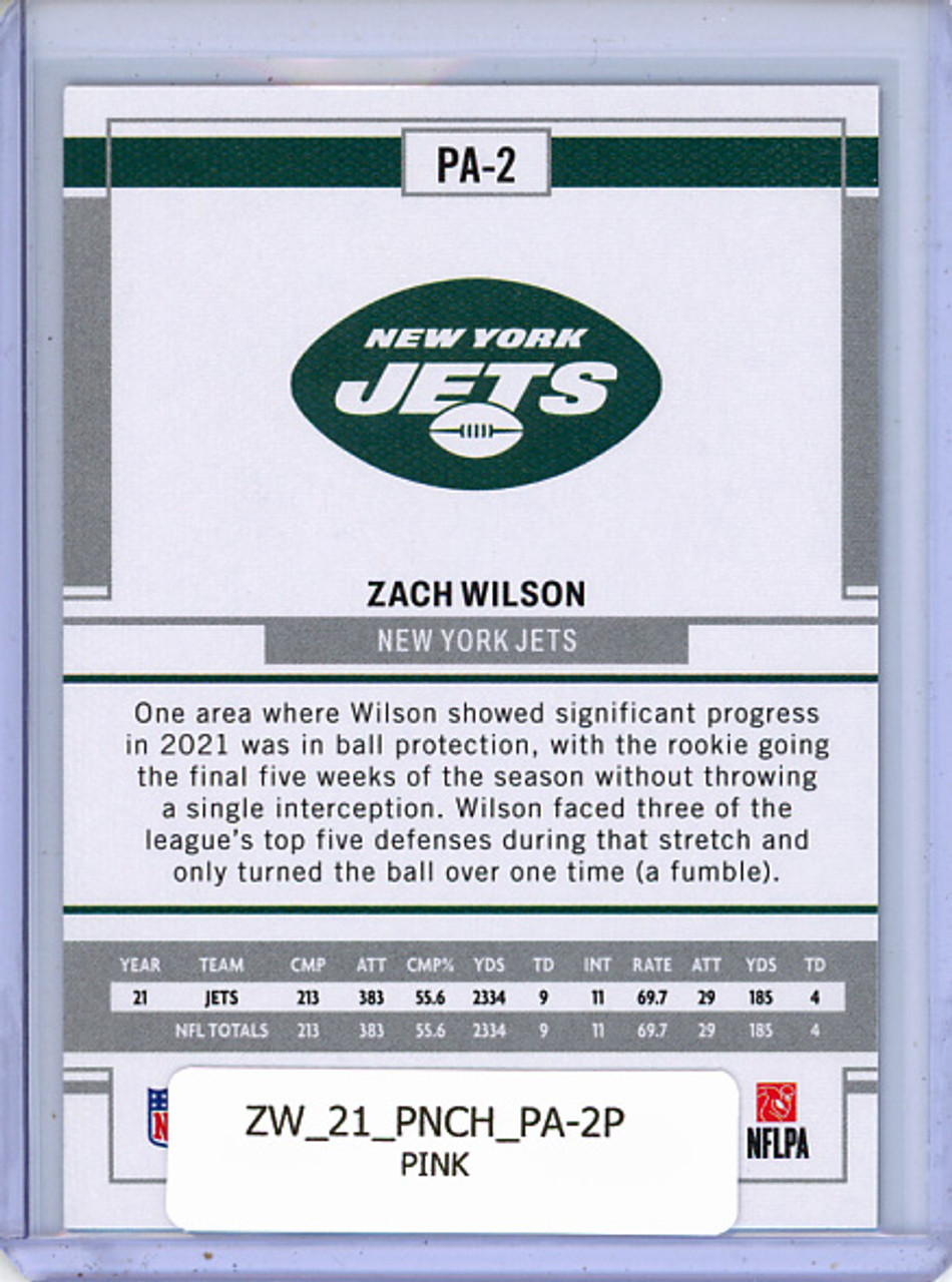 Zach Wilson 2021 Chronicles, Panini #PA-2 Pink