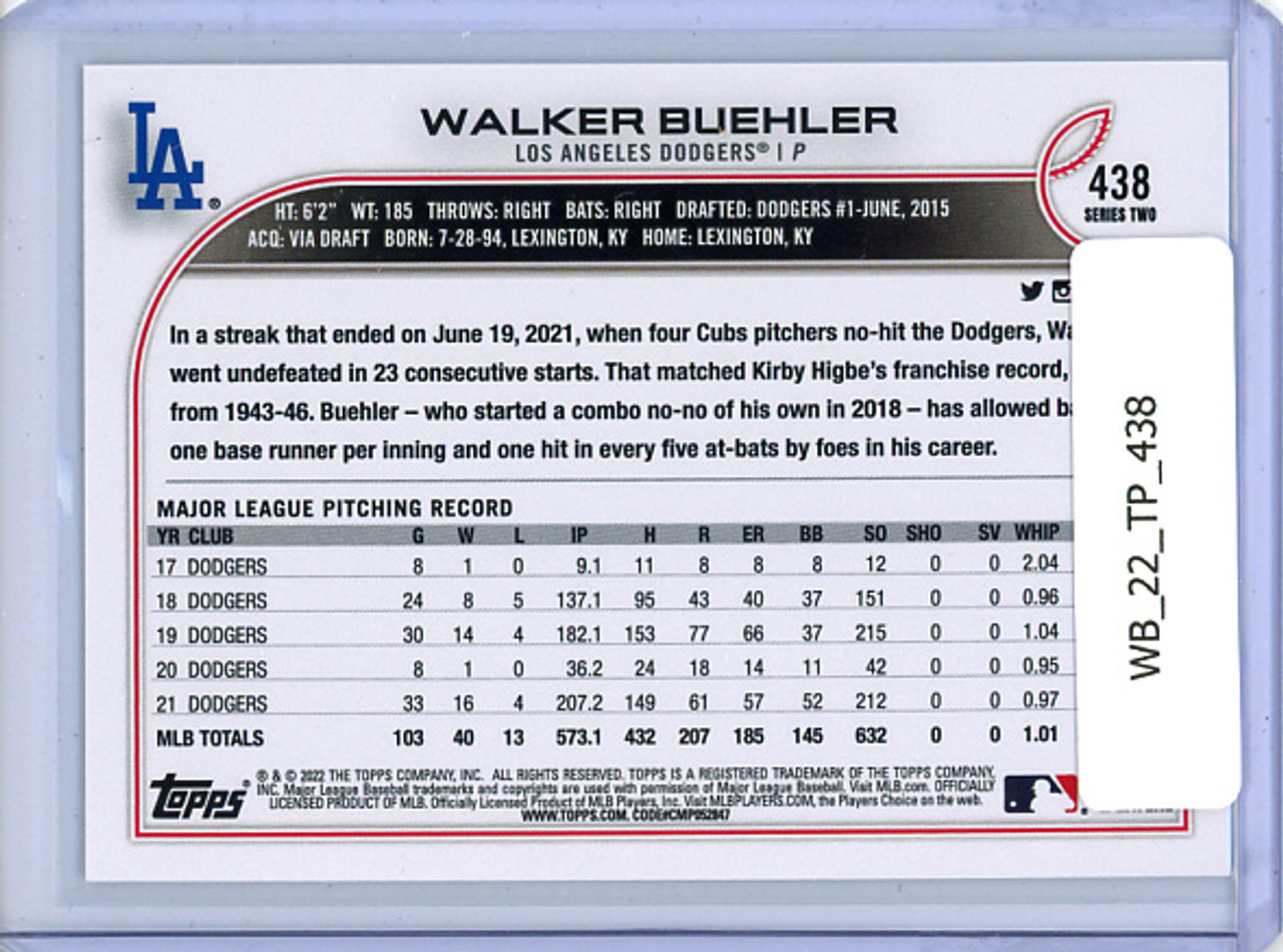 Walker Buehler 2022 Topps #438
