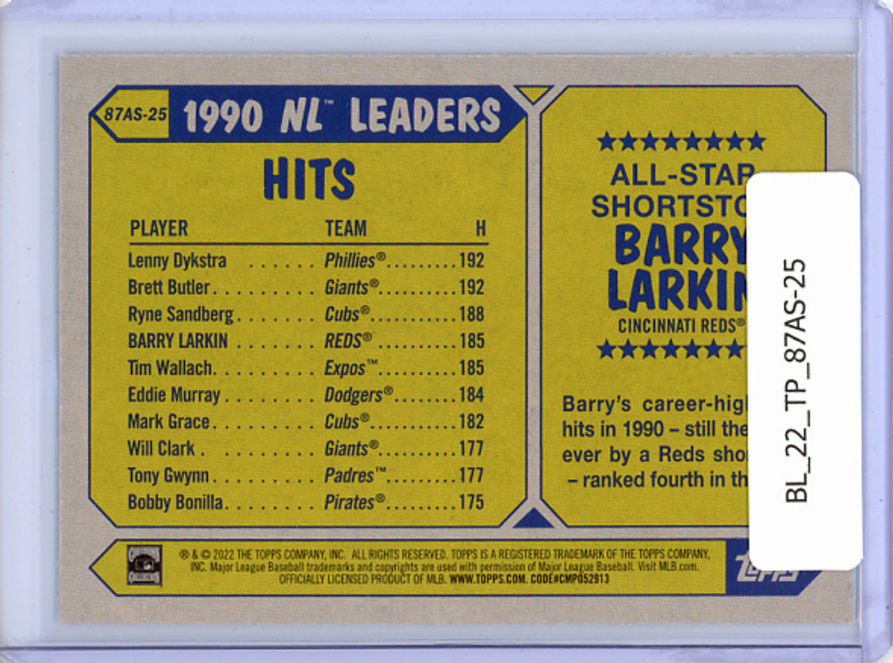 Barry Larkin 2022 Topps, 1987 Topps All-Star #87AS-25